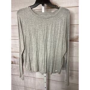 New Gap Body Forever Favorites Women's Small Grey Heather Long Sleeve Top